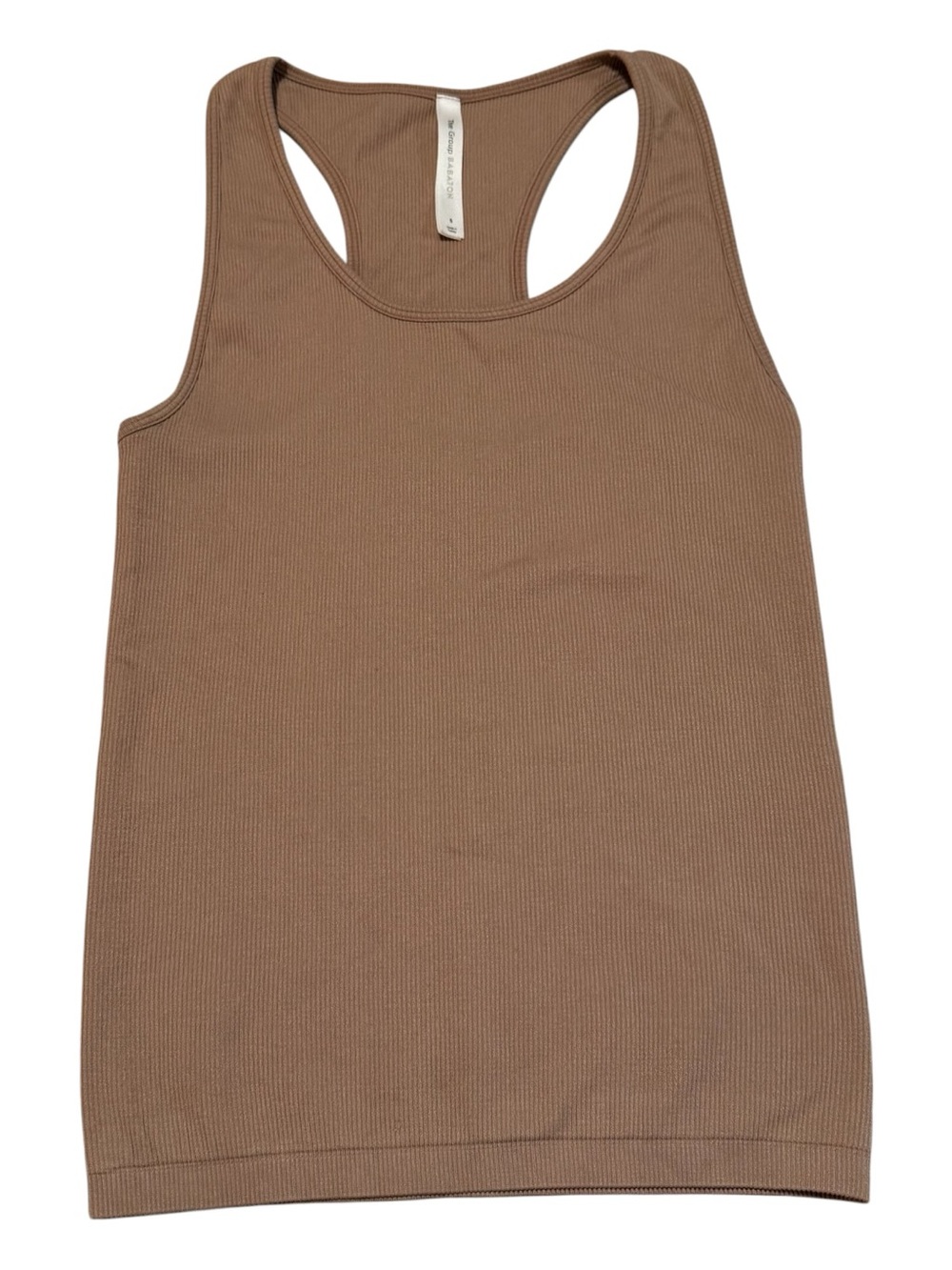 Babaton by Aritzia Ribbed Racerback Tank Top - Taupe